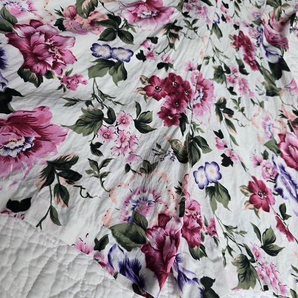 90s Vintage Romper Floral Button Up Collared V-neck Short Sleeve Playsuit - Picture 9 of 13